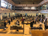 Food parcels were prepared in Greenock Town Hall